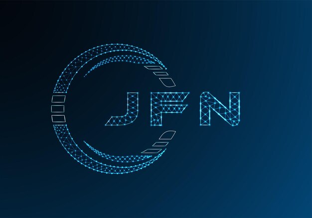 JFN low poly letter logo vector design JFN lower poly logo design Low poly logo