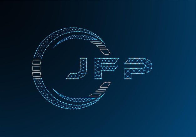JFP low poly letter logo vector design JFP lower poly logo design Low poly logo