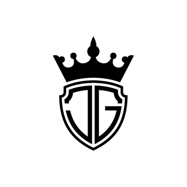 JG monograma logotipo diseño carta texto nombre símbolo monocromo logotipo alfabeto carácter simple logotipo
