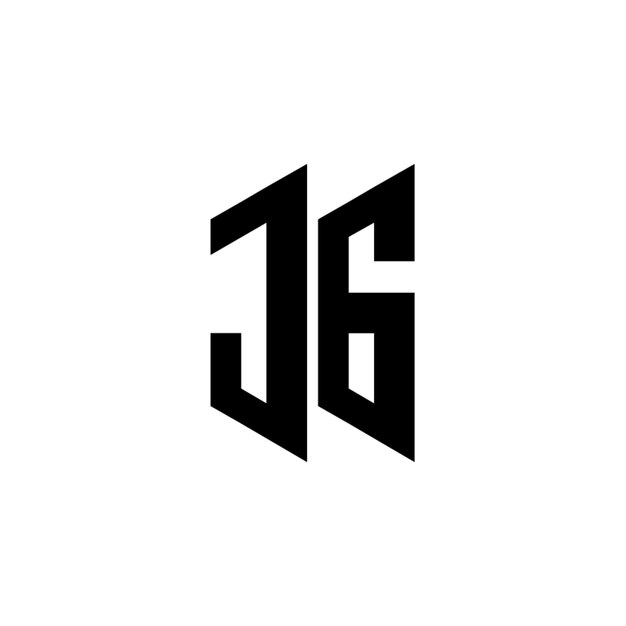 JG monograma logotipo diseño carta texto nombre símbolo monocromo logotipo alfabeto carácter simple logotipo