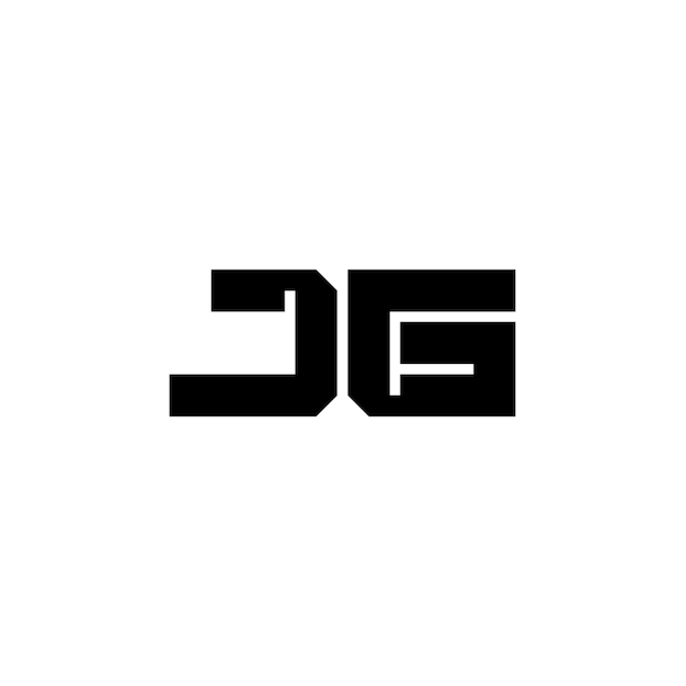 JG monograma logotipo diseño carta texto nombre símbolo monocromo logotipo alfabeto carácter simple logotipo