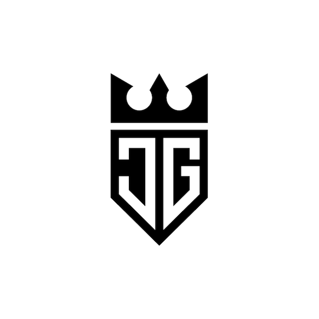 JG monograma logotipo diseño carta texto nombre símbolo monocromo logotipo alfabeto carácter simple logotipo