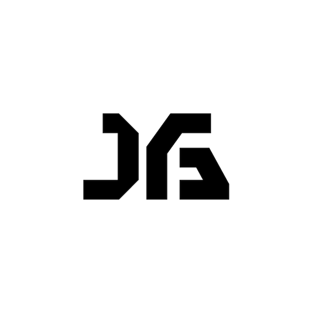 JG monograma logotipo diseño carta texto nombre símbolo monocromo logotipo alfabeto carácter simple logotipo
