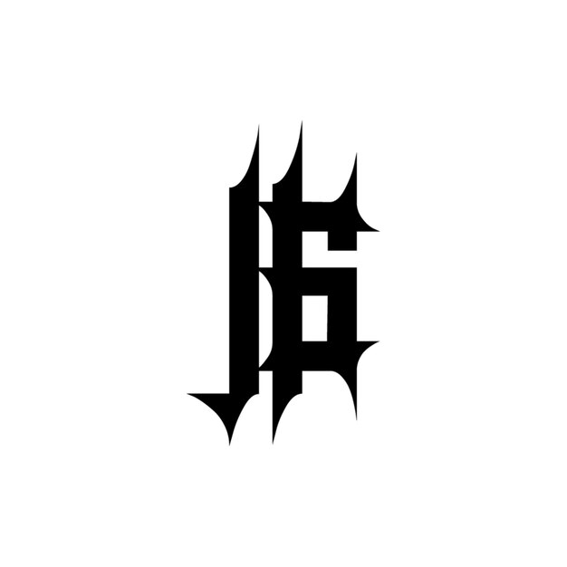 JG monograma logotipo diseño carta texto nombre símbolo monocromo logotipo alfabeto carácter simple logotipo