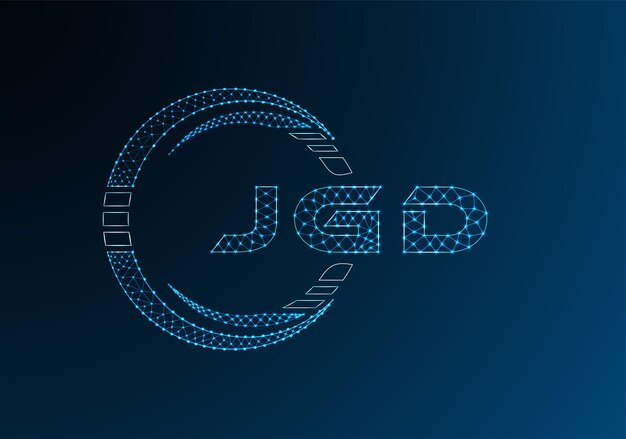 JGD low poly letter logo vector design JGD lower poly logo design Low poly logo