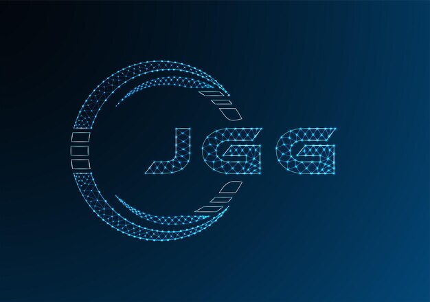 JGG low poly letter logo vector design JGG lower poly logo design Low poly logo