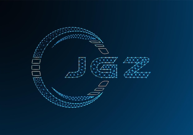 JGZ low poly letter logo vector design JGZ lower poly logo design Low poly logo
