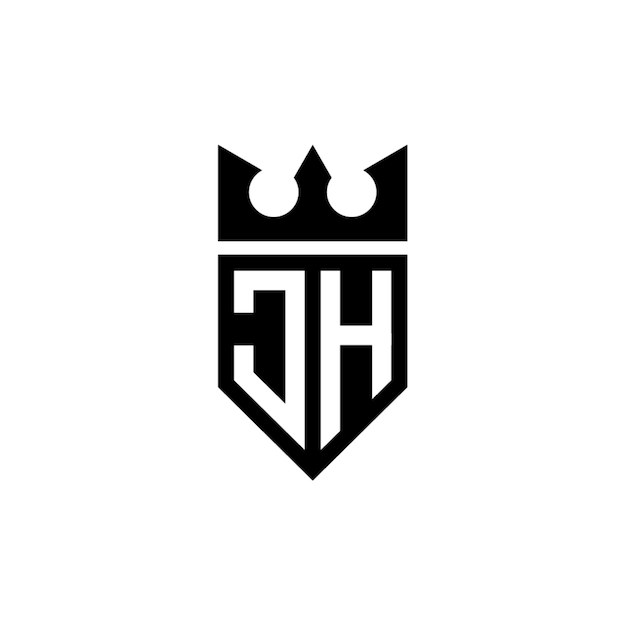 JH monograma logo diseño carta texto nombre símbolo monocromo logotipo alfabeto carácter simple logo