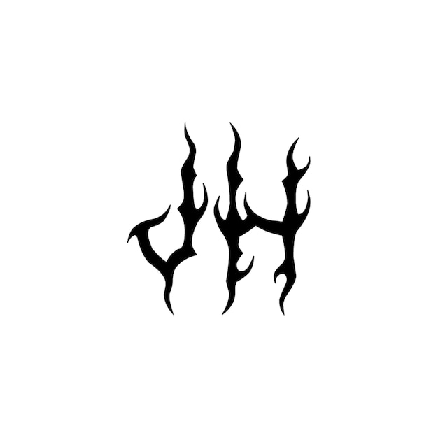 JH monograma logo diseño carta texto nombre símbolo monocromo logotipo alfabeto carácter simple logo