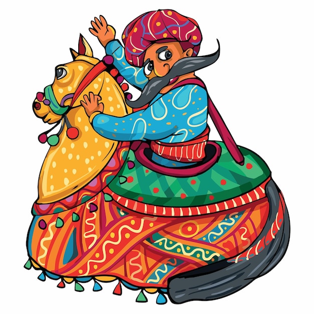 El jinete popular de Rajasthani