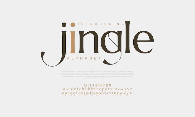 Jingle swash lujo elegante letras del alfabeto fuente tipografía de boda vintage serif clásico