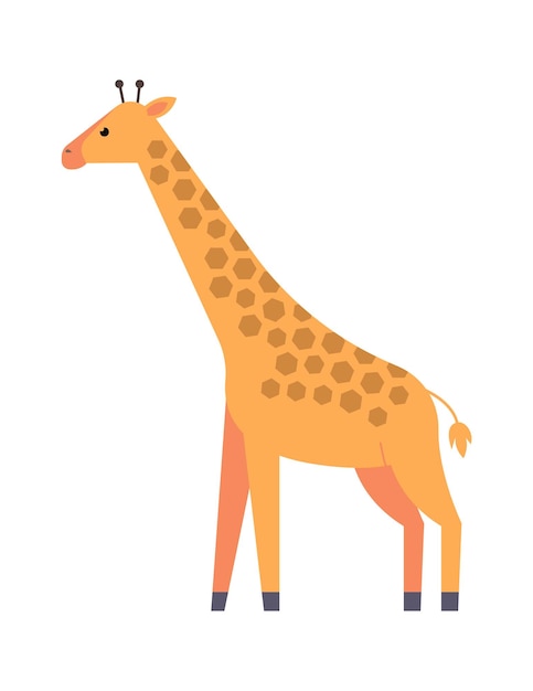 Jirafa animal africano ilustración vectorial