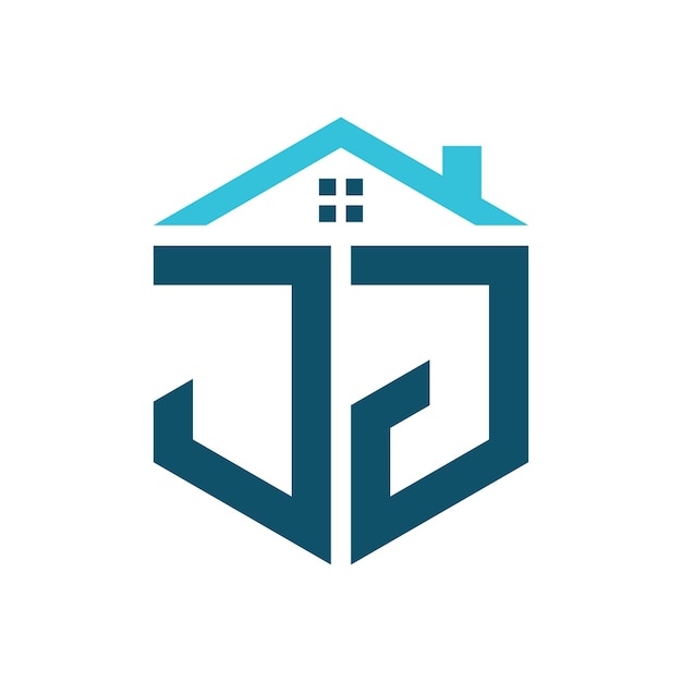 JJ House Logo Design Template Letter JJ Logo para la construcción de bienes raíces o cualquier negocio relacionado con la casa