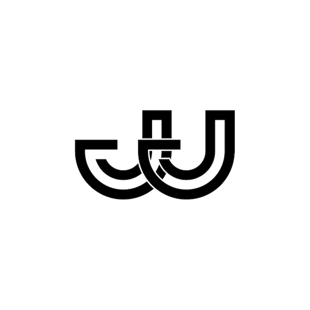JJ monograma logo diseño carta texto nombre símbolo monocromo logotipo alfabeto carácter simple logo