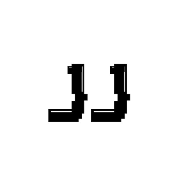 JJ monograma logo diseño carta texto nombre símbolo monocromo logotipo alfabeto carácter simple logo