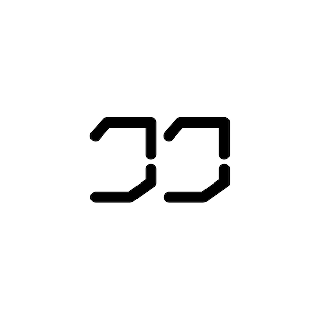 JJ monograma logo diseño carta texto nombre símbolo monocromo logotipo alfabeto carácter simple logo