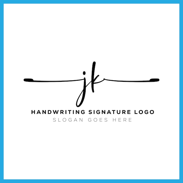 JK iniciales firma de mano logotipo JK carta bienes raíces belleza fotografía letra diseño de logotipo