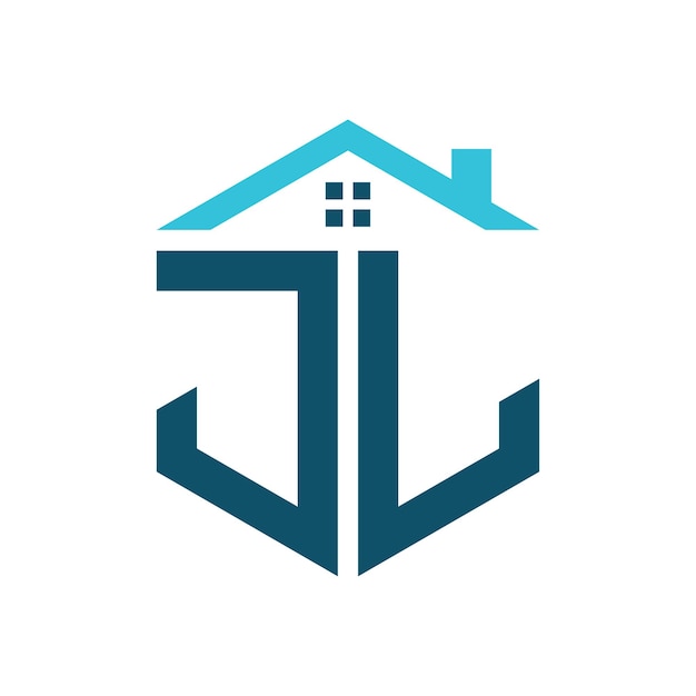 JL House Logo Design Template Letter JL Logo para la construcción de bienes raíces o cualquier negocio relacionado con la casa