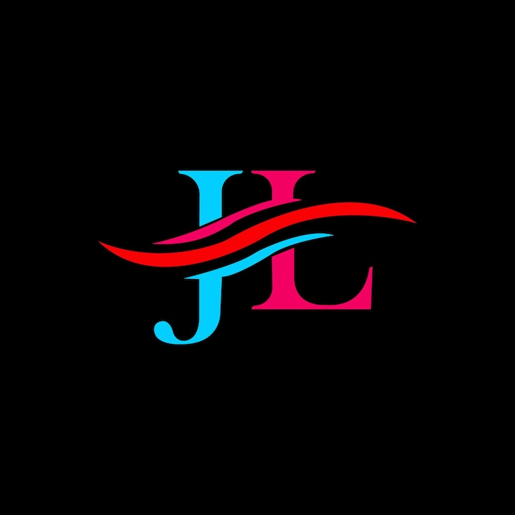 Vector jl letra inicial diseño de logotipo plantilla ilustración vectorial