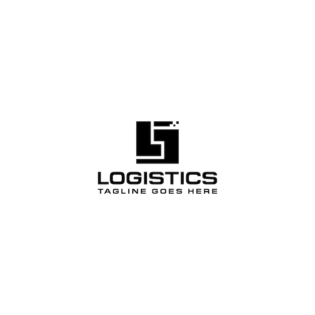 JL LJ inicial para diseño de logotipo logístico