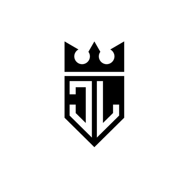JL monograma logo diseño carta texto nombre símbolo monocromo logotipo alfabeto carácter simple logo