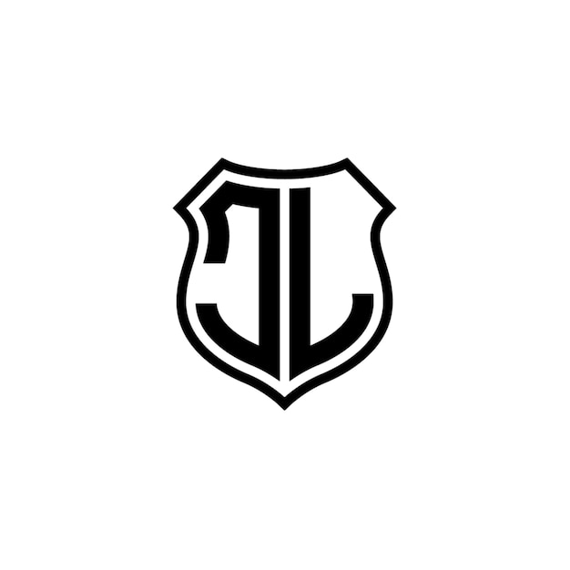 JL monograma logo diseño carta texto nombre símbolo monocromo logotipo alfabeto carácter simple logo