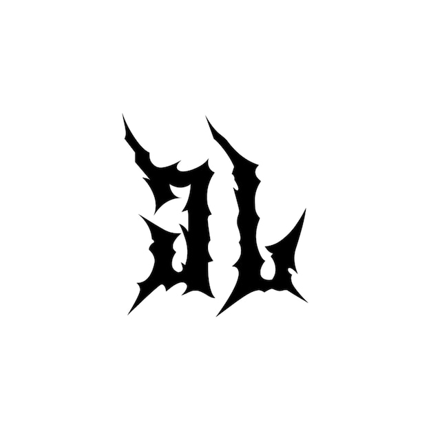 JL monograma logo diseño carta texto nombre símbolo monocromo logotipo alfabeto carácter simple logo