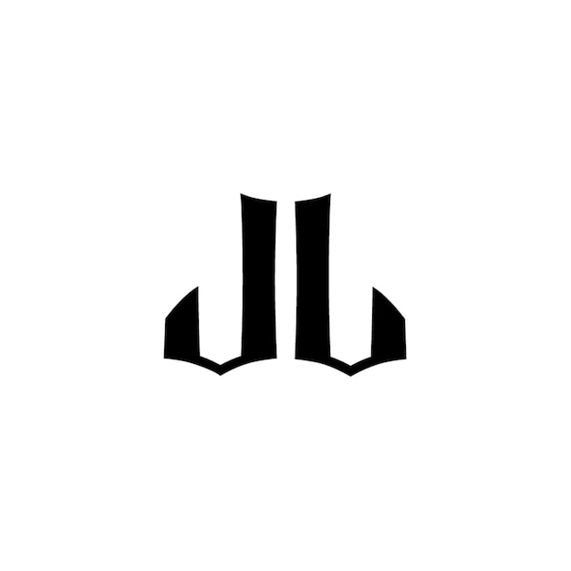 JL monograma logo diseño carta texto nombre símbolo monocromo logotipo alfabeto carácter simple logo