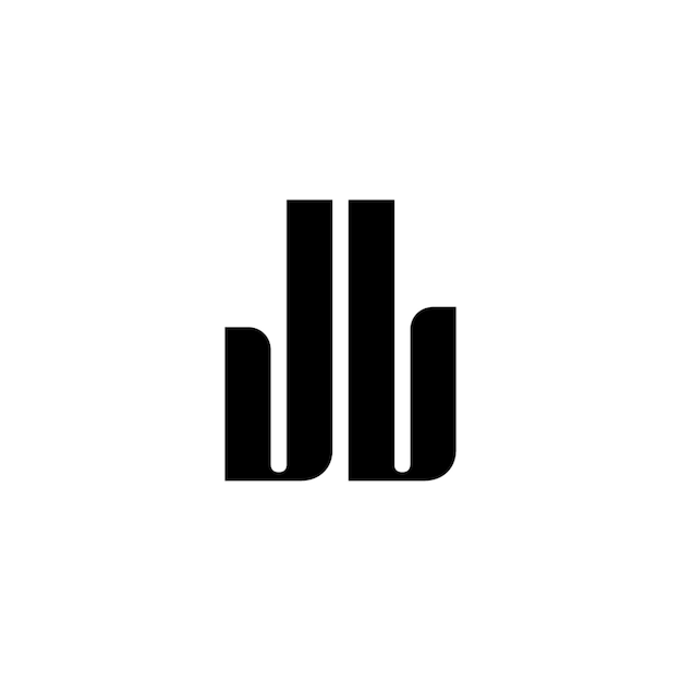 JL monograma logo diseño carta texto nombre símbolo monocromo logotipo alfabeto carácter simple logo