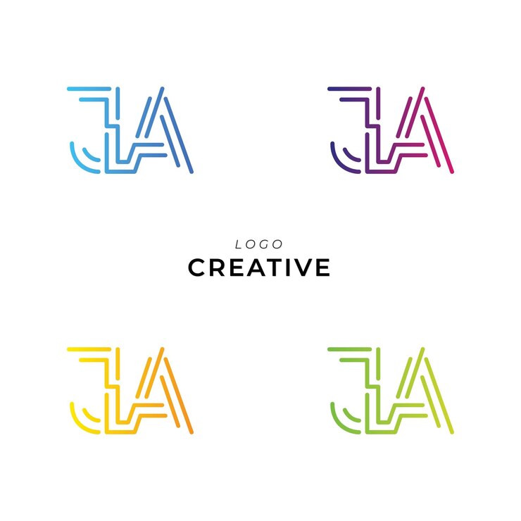 Vector jla creative logo design branding diseño de logotipo ilustración vectorial diseño de íconos diseño de monogramas