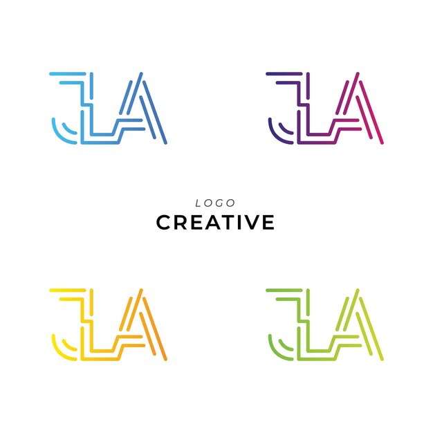 JLA Creative Logo Design Branding Logo Design Ilustración vectorial Diseño de íconos Diseño de monogramas