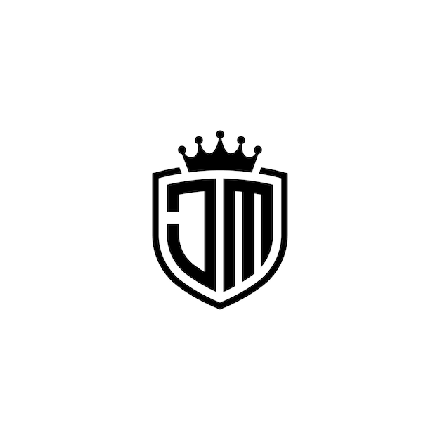 JM monograma diseño del logotipo letra texto nombre símbolo monocromático logotipo alfabeto carácter logotipo simple