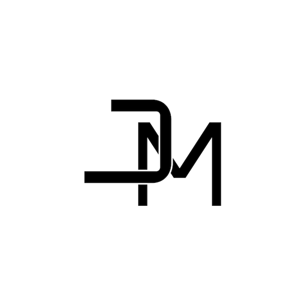 JM monograma logo diseño carta texto nombre símbolo monocromo logotipo alfabeto carácter simple logo