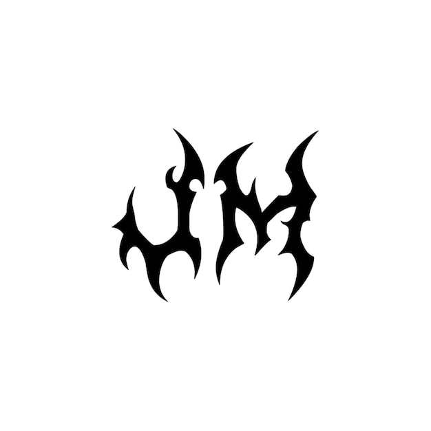 JM monograma logo diseño carta texto nombre símbolo monocromo logotipo alfabeto carácter simple logo