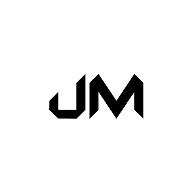 JM monograma logo diseño carta texto nombre símbolo monocromo logotipo alfabeto carácter simple logo
