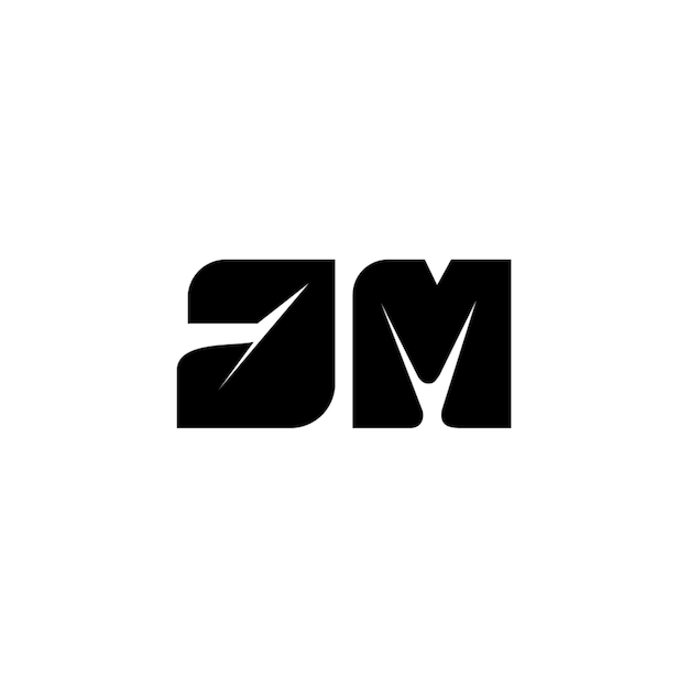 JM monograma logo diseño carta texto nombre símbolo monocromo logotipo alfabeto carácter simple logo