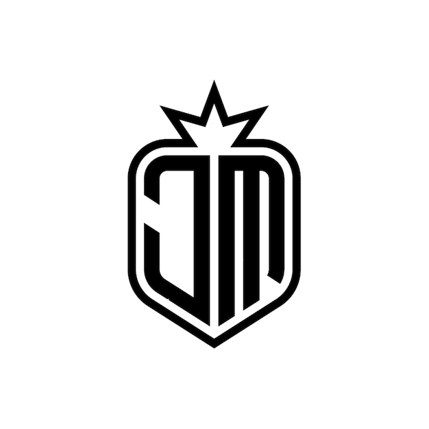 JM monograma logo diseño carta texto nombre símbolo monocromo logotipo alfabeto carácter simple logo