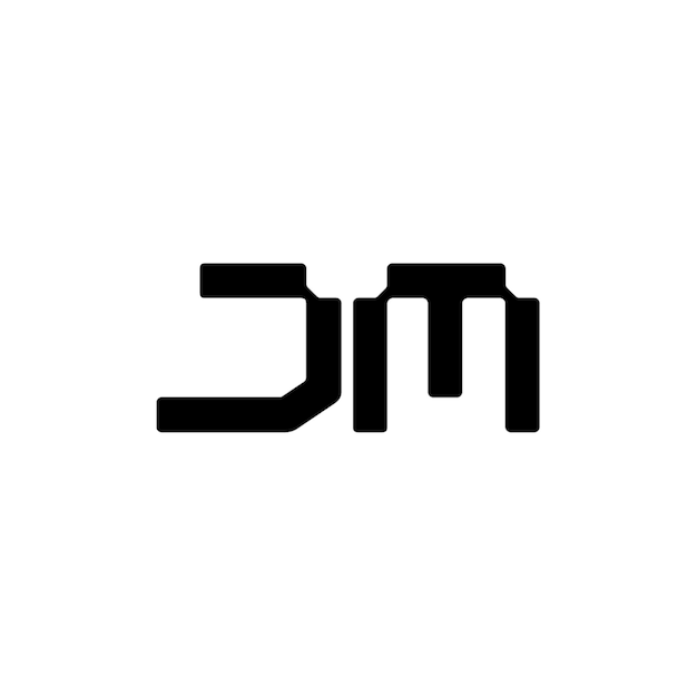 JM monograma logo diseño carta texto nombre símbolo monocromo logotipo alfabeto carácter simple logo