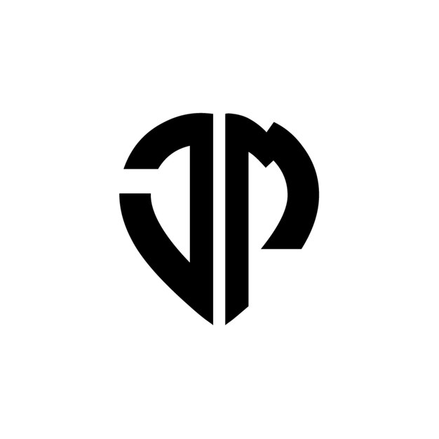 JM monograma logo diseño carta texto nombre símbolo monocromo logotipo alfabeto carácter simple logo