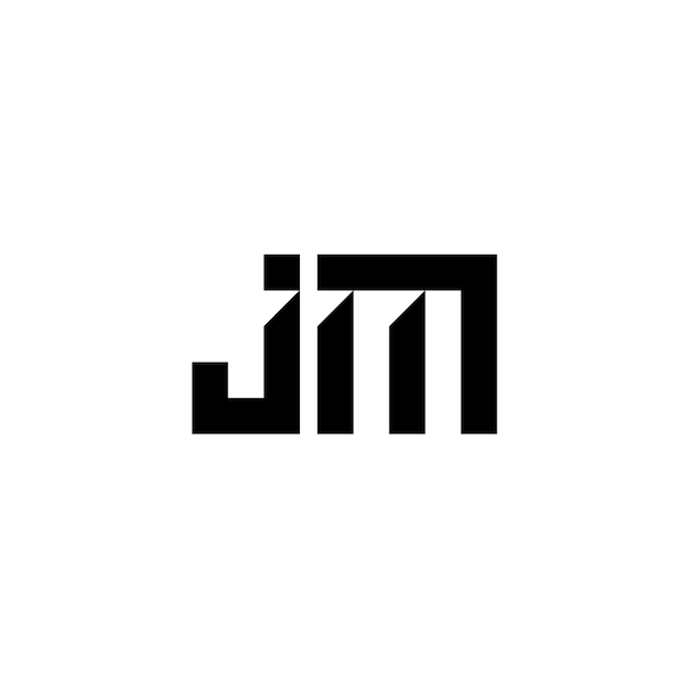 JM monograma logo diseño carta texto nombre símbolo monocromo logotipo alfabeto carácter simple logo