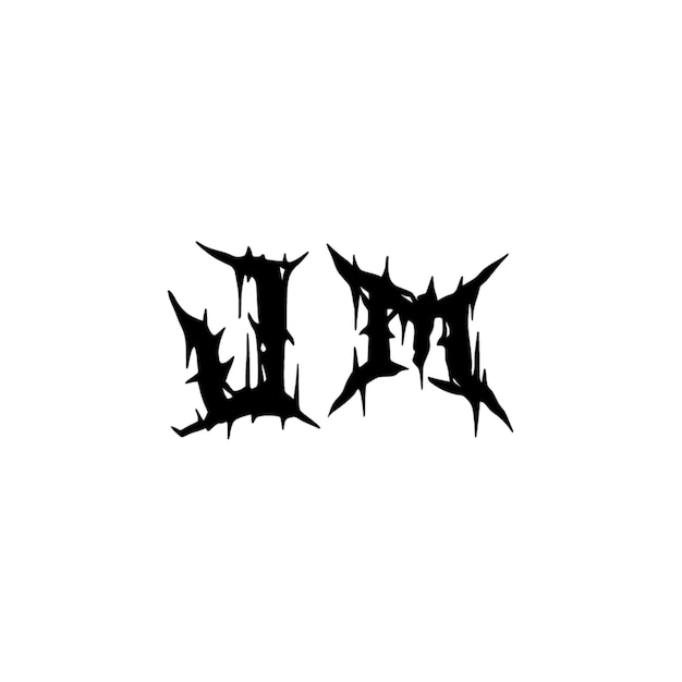 JM monograma logo diseño carta texto nombre símbolo monocromo logotipo alfabeto carácter simple logo