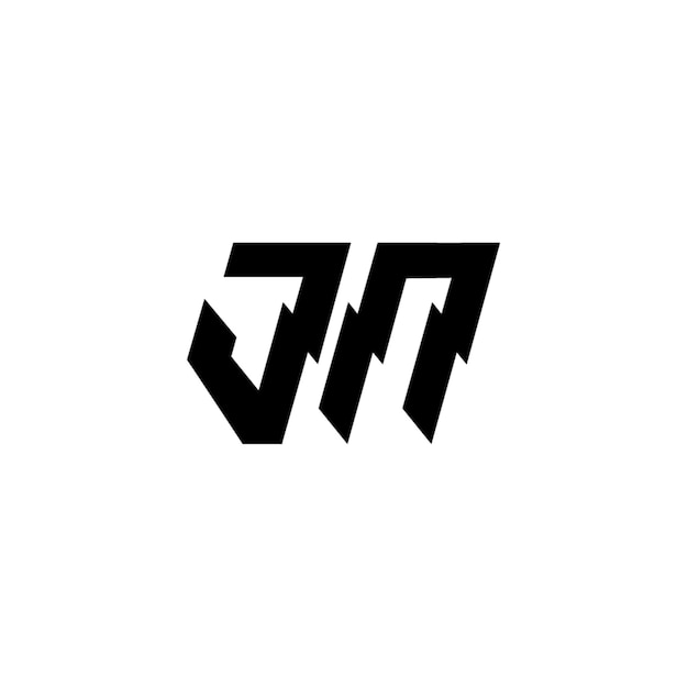 JN monograma logo diseño carta texto nombre símbolo monocromo logotipo alfabeto carácter simple logo