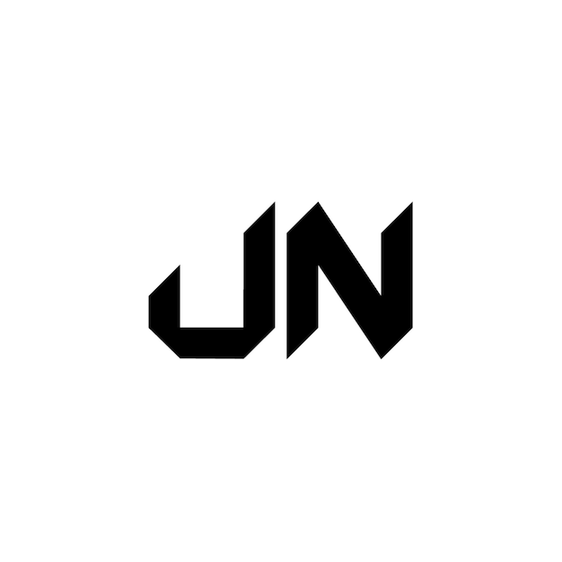 JN monograma logo diseño carta texto nombre símbolo monocromo logotipo alfabeto carácter simple logo
