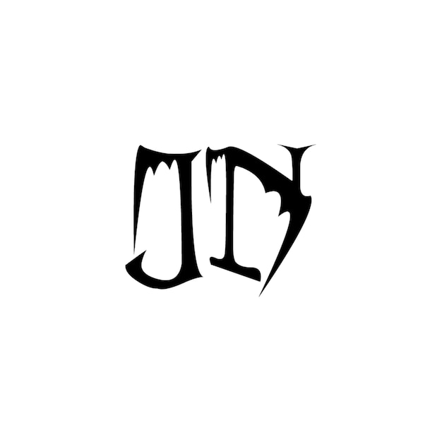 JN monograma logo diseño carta texto nombre símbolo monocromo logotipo alfabeto carácter simple logo