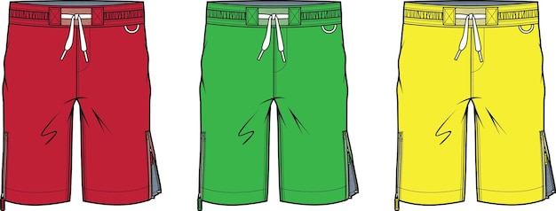 Joggers de tobillo con cremallera Plantilla de ilustración vectorial de dibujo técnico de boceto plano