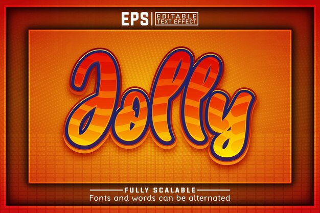 JOLLY 3d Efecto de texto editable