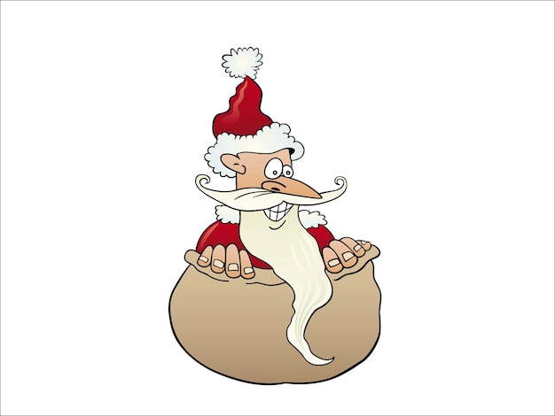 Jolly Santa en un saco