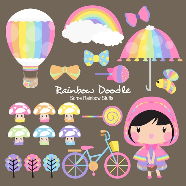 Joseph Rainbow Objetos Doodle