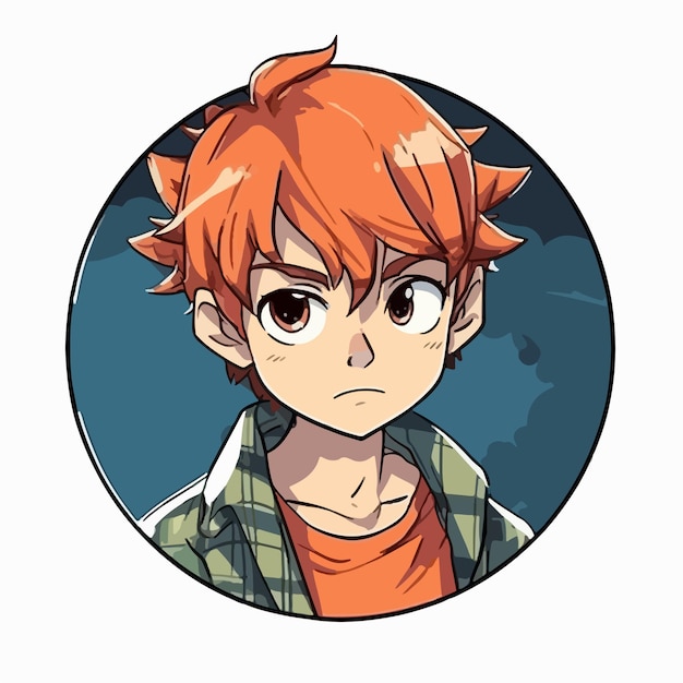 joven animestyle personaje vector ilustración diseño Manga Anime Boy