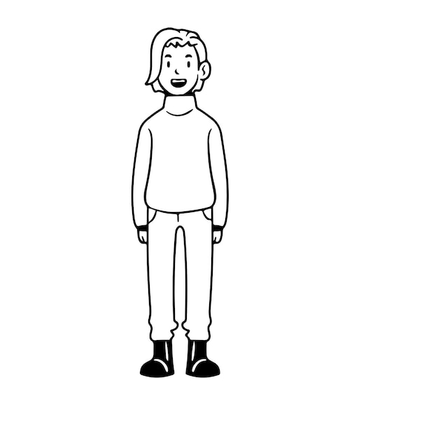 joven avatar personaje debido avatar hombre vector icono ilustración de dibujos animados